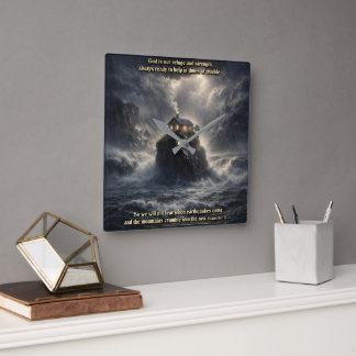 Horloge Carrée Our refuge & strength