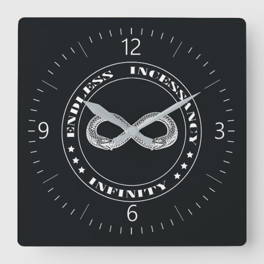 Horloge Carrée Ouroboros (Recto)
