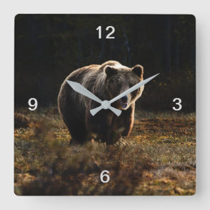 Horloge Carrée Ours