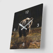 Horloge Carrée Ours (Angle)
