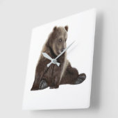 Horloge Carrée Ours (Angle)