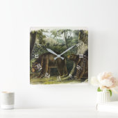 Horloge Carrée Ours de cannelle des Quadrupeds d'Audubon (Maison)