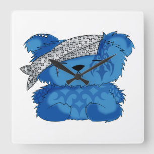 Horloge Carrée Ours de tatouage