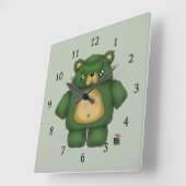 Horloge Carrée Ours Frankenstein (Angle)