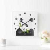 Horloge Carrée Ours Panda (Maison)