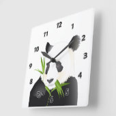 Horloge Carrée Ours Panda (Angle)
