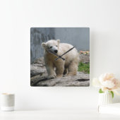 Horloge Carrée Ours polaire 010 (Maison)