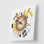 Horloge Carrée Outils (Angle)