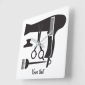 Horloge Carrée Outils de coiffures (Angle)