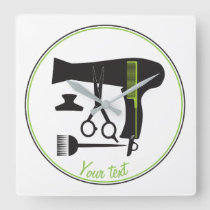 Horloge Carrée Outils de coiffures