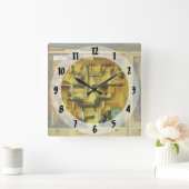 Horloge Carrée Outils de travail du bois (Maison)