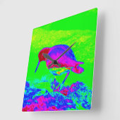 Horloge Carrée Oyster Catcher (Angle)