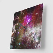 Horloge Carrée Pacman Nebula (Angle)