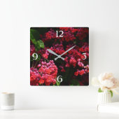 Horloge Carrée Pagoda Flowers Colorful (Maison)