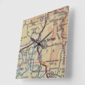 Horloge Carrée Pagosa Springs CO Vintage (Angle)