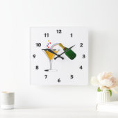 Horloge Carrée Pain grillé de Champagne (Maison)