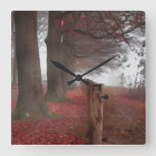 Horloge Carrée Painterly Beauty Autumn Mur Klokken
