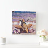 Horloge Carrée Painting Lum (Maison)