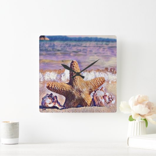 Horloge Carrée Painting Lum (Maison)