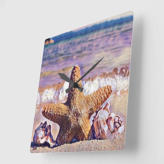 Horloge Carrée Painting Lum (Angle)