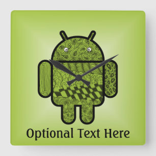 Horloge Carrée Paisley Character pour le robot Android™