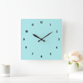 Horloge Carrée Pale Turquoise (Maison)