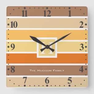 Horloge Carrée Palette Pastel Autumn Color   Personalized