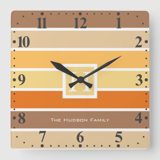 Horloge Carrée Palette Pastel Autumn Color | Personalized (Recto)