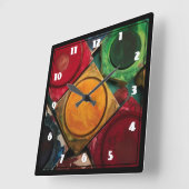 Horloge Carrée Palette Watercolor Paint (Angle)