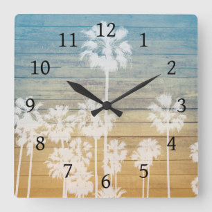 Horloge Carrée Palm Tree Design 239