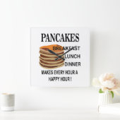 Horloge Carrée Pancakes Fait Chaque Heure Un Joyeux Pancake De L' (Maison)
