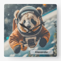 Panda Astronaute dans la Nurserie d'Animaux Surréa