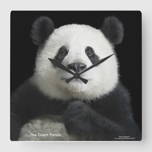 Horloge Carrée Panda Image for Square Wall Clock (Recto)