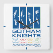 Horloge Carrée Panneaux de visage Gotham Knights (Recto)