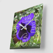 Horloge Carrée Pansement pourpre (Angle)