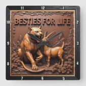 Horloge Carrée Panther Goat Detailed Animal (Recto)