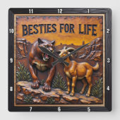 Horloge Carrée Panther Goat Unlikely Forest (Recto)