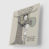 Horloge Carrée Papa croit aux possibilités (Angle)