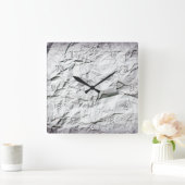 Horloge Carrée Papier blanc égratigné (Maison)