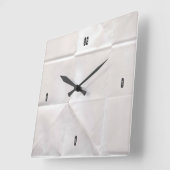 Horloge Carrée Papier Brown effondré personnalisable (Angle)