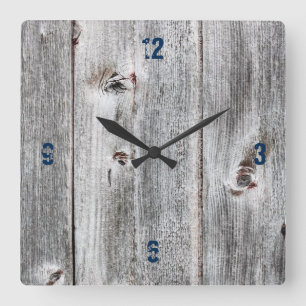 Horloge Carrée Papier en bois à planches personnalisables