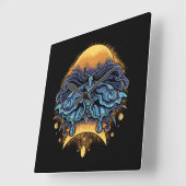 Horloge Carrée Papillon (Angle)