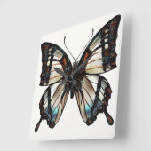 Horloge Carrée Papillon (Angle)