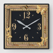 Horloge Carrée Papillon décoratif (Recto)