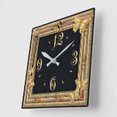 Horloge Carrée Papillon décoratif (Angle)