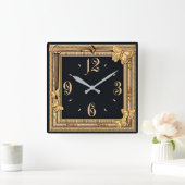 Horloge Carrée Papillon décoratif (Maison)