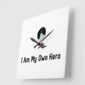 Horloge Carrée Paragliding hero (Angle)