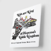 Horloge Carrée Parc d'attractions Dispensa's Kiddie Kingdom, Oakb (Angle)