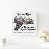 Horloge Carrée Parc d'attractions Dispensa's Kiddie Kingdom, Oakb (Maison)