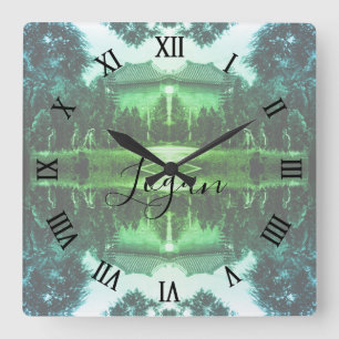 Horloge Carrée Parc des martyrs de Canton Chine Vintage Grande Ho